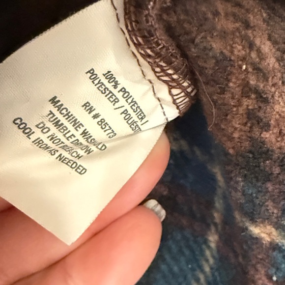 ** O’Neil ** Fleece warm Brown and Blue Plaid Shirt - small - Picture 5 of 9